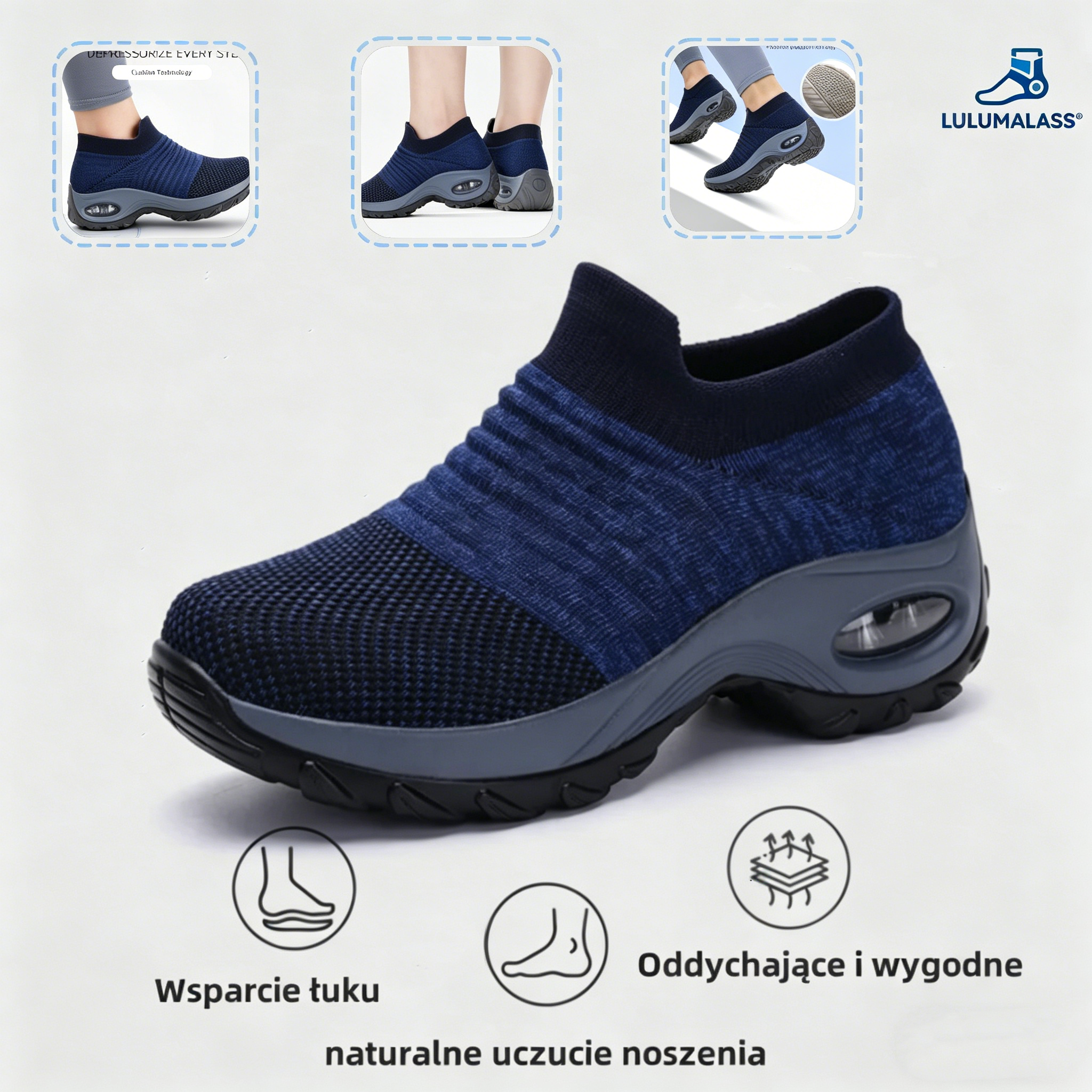 (🔥60% zniżki dzisiaj - nie przegap!) ⏰LULUMALASS® - Miękkie i wygodne, amortyzowane, ortopedyczne buty sportowe ✅ (wsparcie łuku stopy, łagodzenie dyskomfortu)