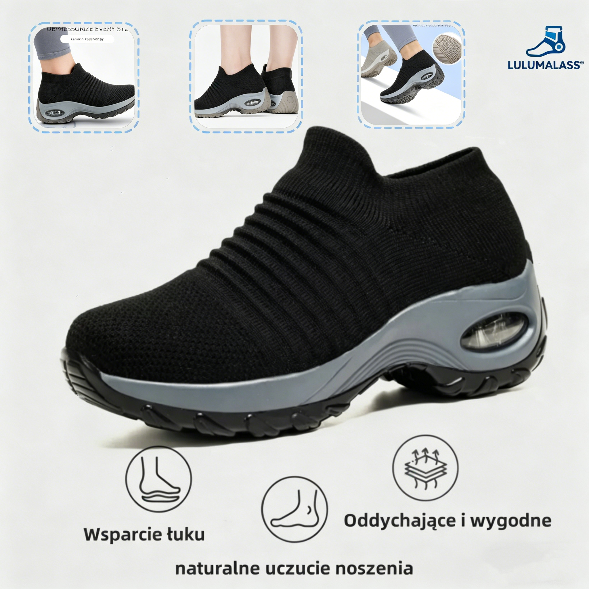 (🔥60% zniżki dzisiaj - nie przegap!) ⏰LULUMALASS® - Miękkie i wygodne, amortyzowane, ortopedyczne buty sportowe ✅ (wsparcie łuku stopy, łagodzenie dyskomfortu)