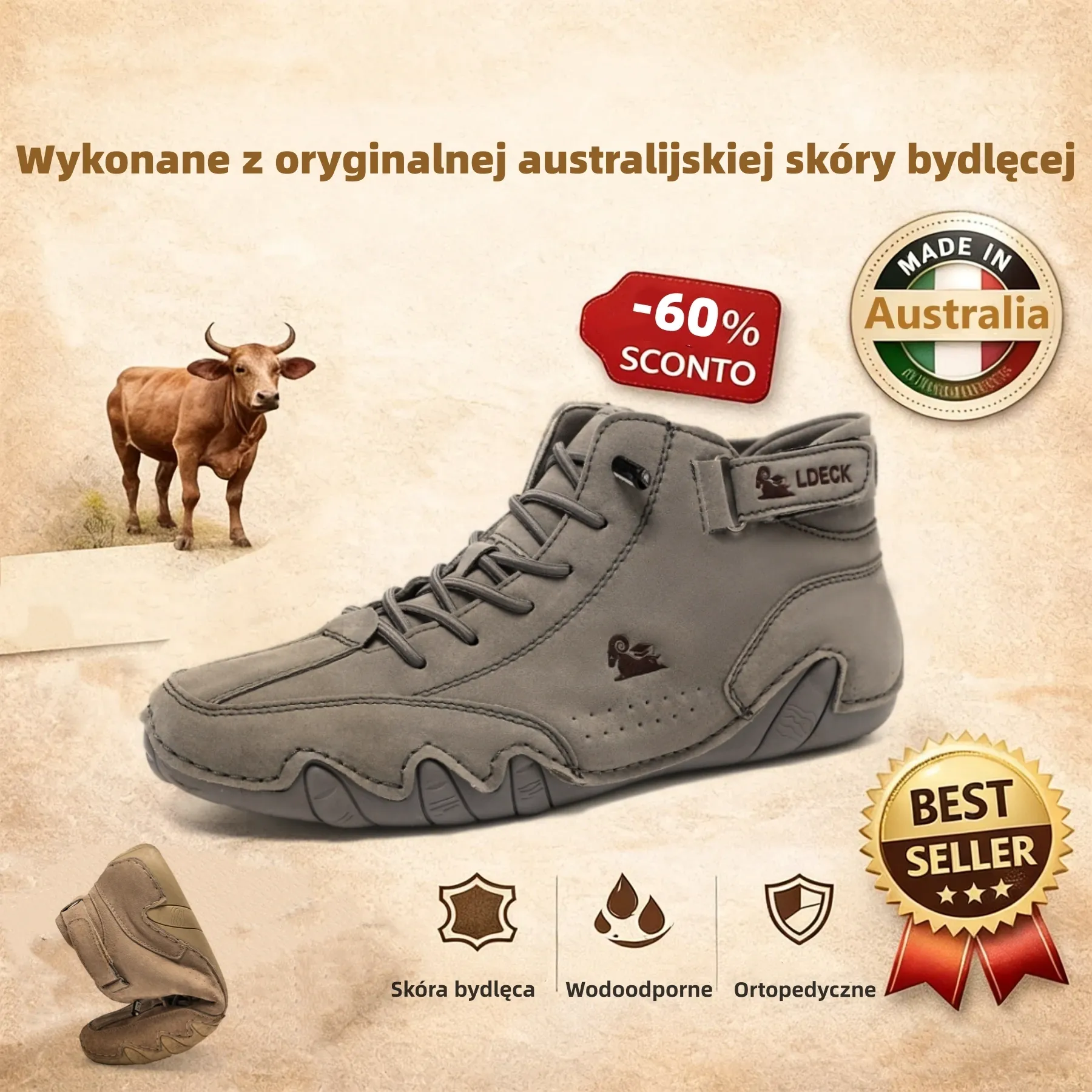 (🔥60% zniżki dzisiaj - nie przegap!)LULUMALASS®-Męskie skórzane buty ortopedyczne ✅ koniec bólu stóp, wygoda na cały dzień!