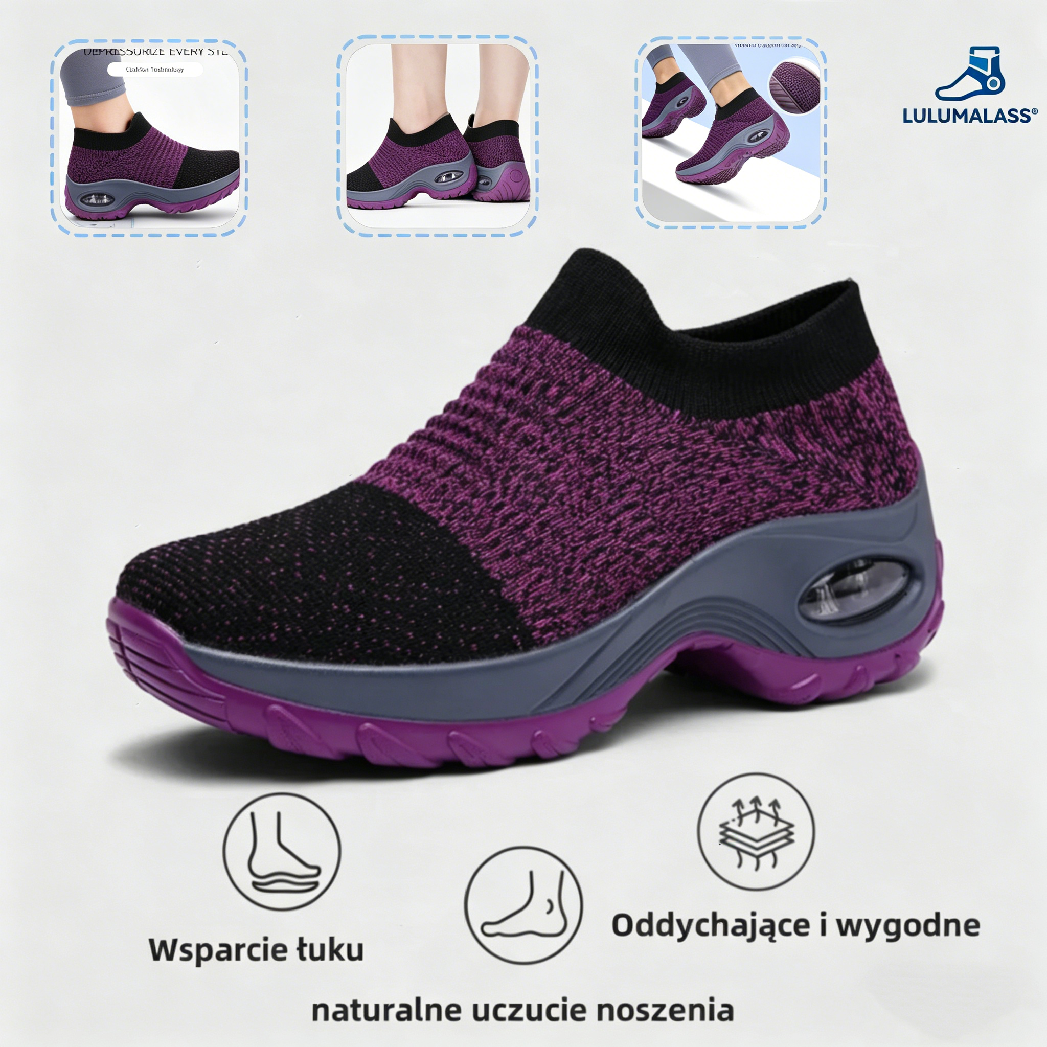 (🔥60% zniżki dzisiaj - nie przegap!) ⏰LULUMALASS® - Miękkie i wygodne, amortyzowane, ortopedyczne buty sportowe ✅ (wsparcie łuku stopy, łagodzenie dyskomfortu)