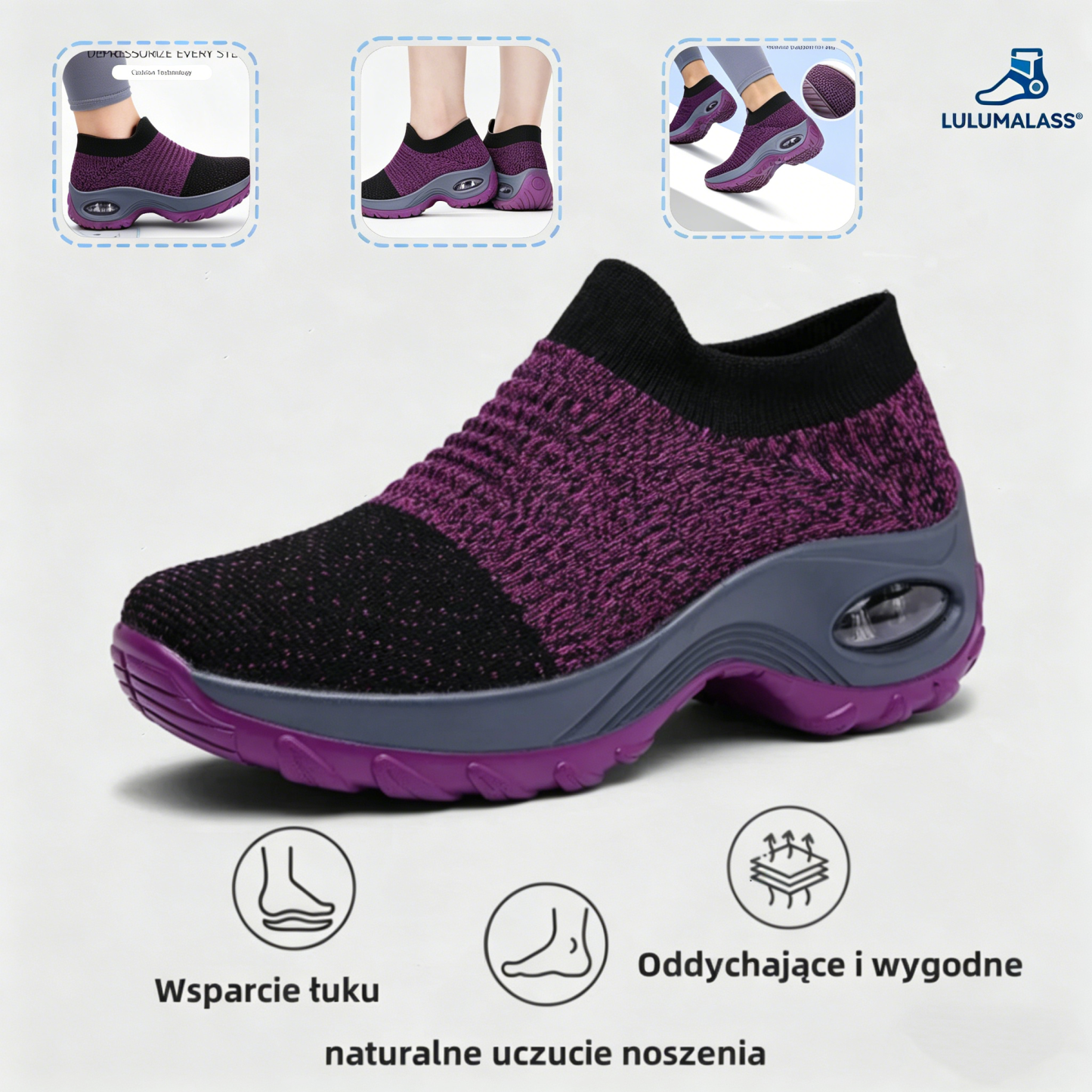 (🔥60% zniżki dzisiaj - nie przegap!) ⏰LULUMALASS® - Miękkie i wygodne, amortyzowane, ortopedyczne buty sportowe ✅ (wsparcie łuku stopy, łagodzenie dyskomfortu)