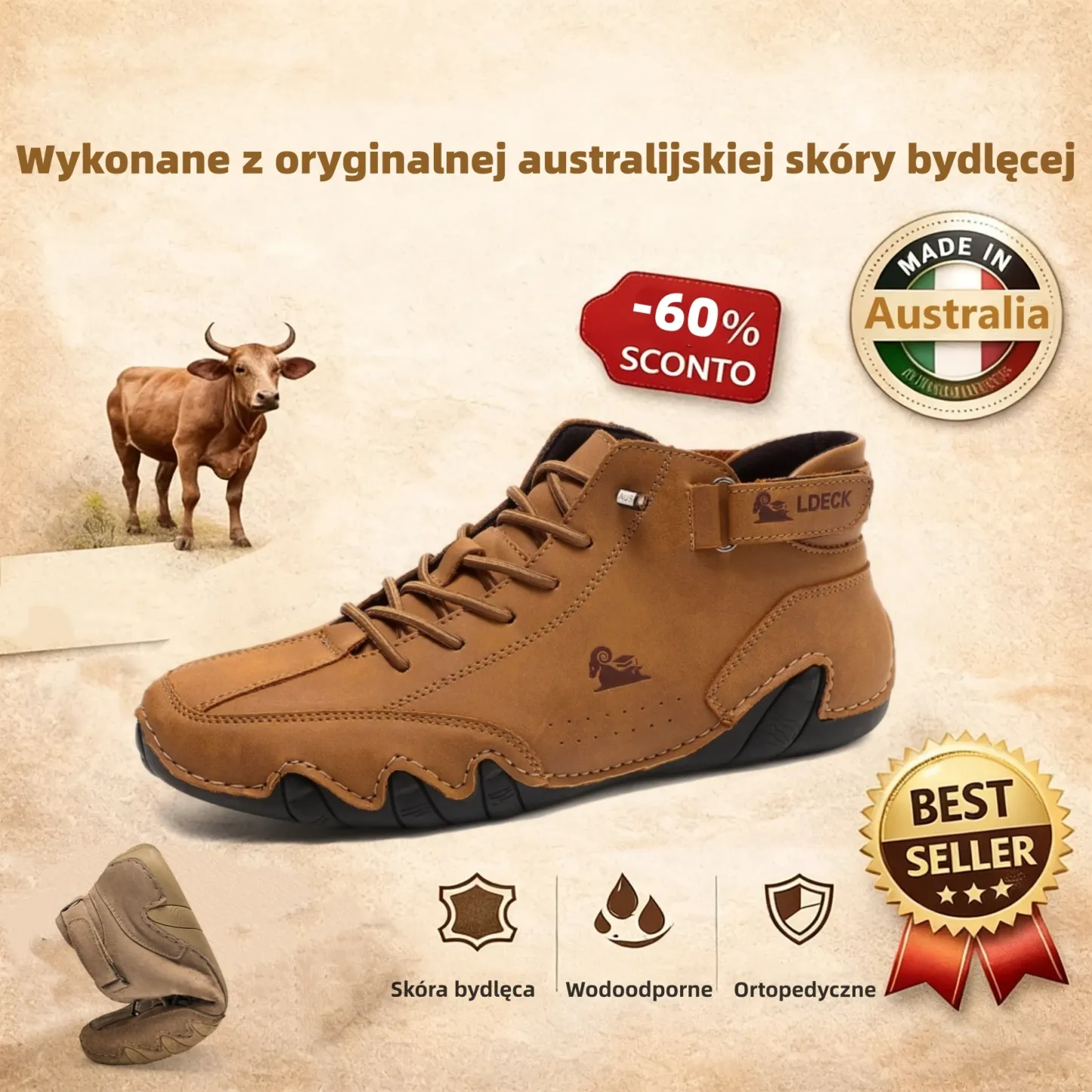 (🔥60% zniżki dzisiaj - nie przegap!)LULUMALASS®-Męskie skórzane buty ortopedyczne ✅ koniec bólu stóp, wygoda na cały dzień!