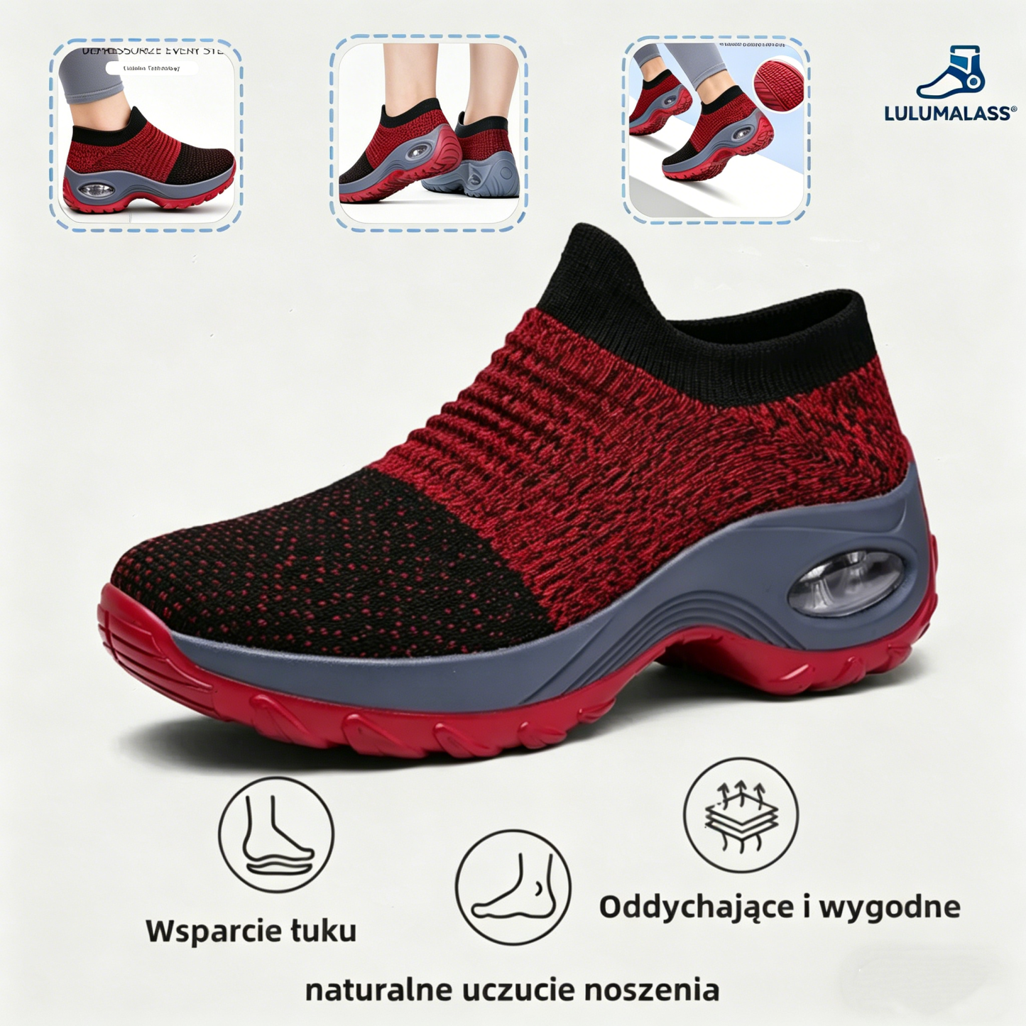 (🔥60% zniżki dzisiaj - nie przegap!) ⏰LULUMALASS® - Miękkie i wygodne, amortyzowane, ortopedyczne buty sportowe ✅ (wsparcie łuku stopy, łagodzenie dyskomfortu)