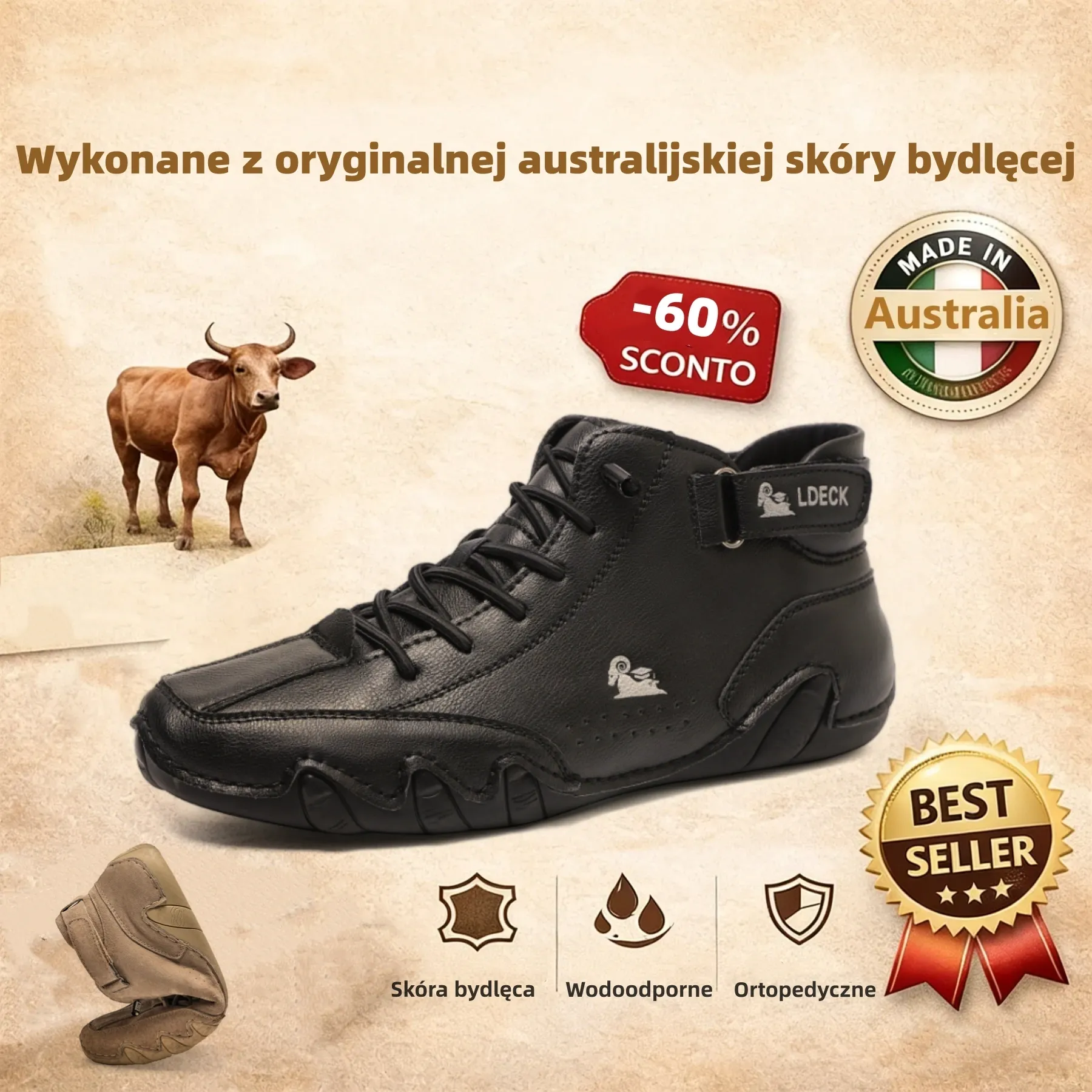 (🔥60% zniżki dzisiaj - nie przegap!)LULUMALASS®-Męskie skórzane buty ortopedyczne ✅ koniec bólu stóp, wygoda na cały dzień!