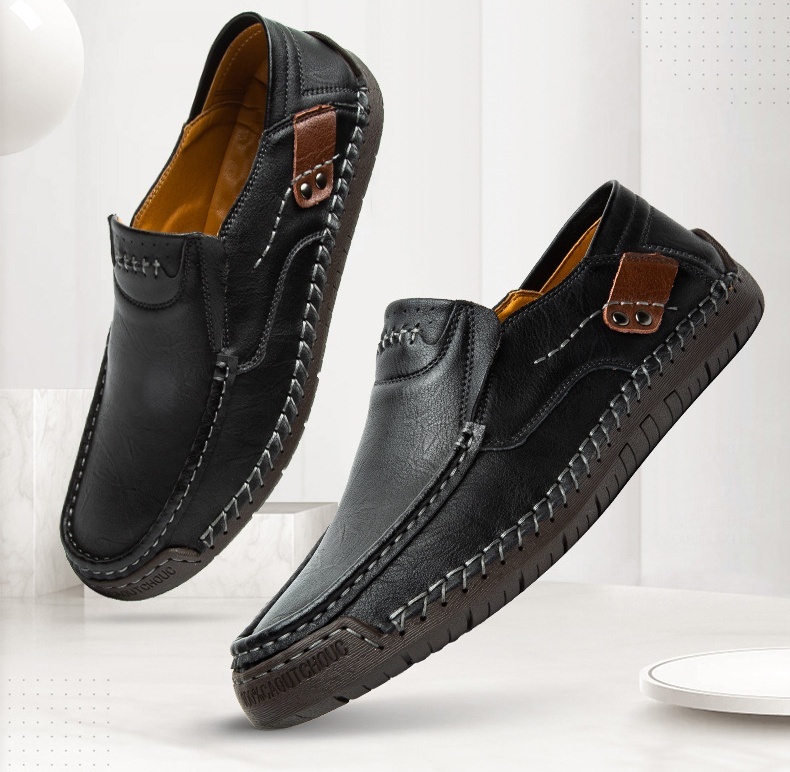 [Ograniczony czas: 60% zniżki i bezpłatne skarpety z wysokiej jakości bawełny] Stylowe, miękkie i wygodne skórzane buty (wsparcie łuku ułatwia chodzenie)