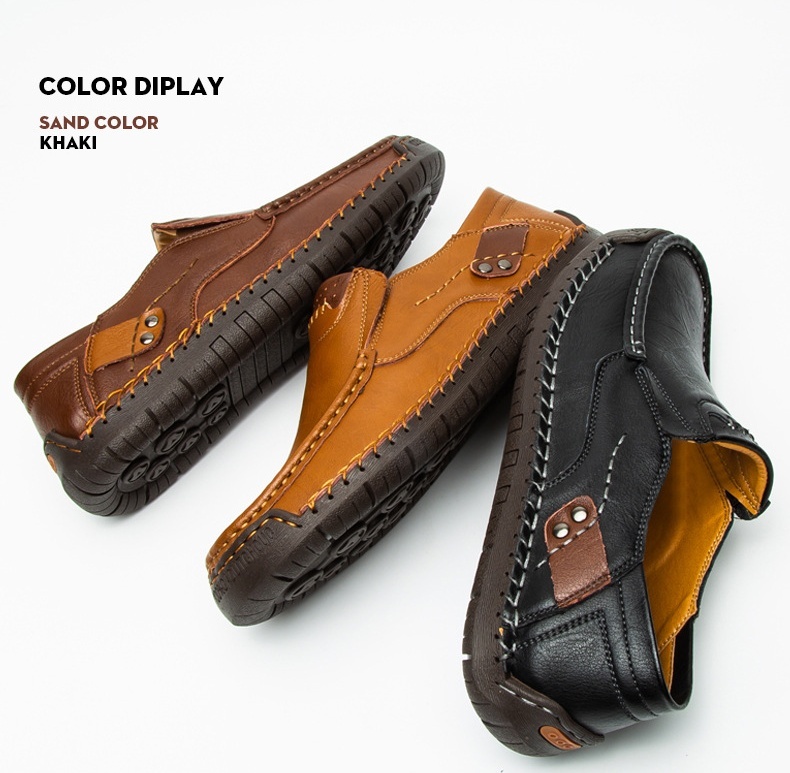 [Ograniczony czas: 60% zniżki i bezpłatne skarpety z wysokiej jakości bawełny] Stylowe, miękkie i wygodne skórzane buty (wsparcie łuku ułatwia chodzenie)