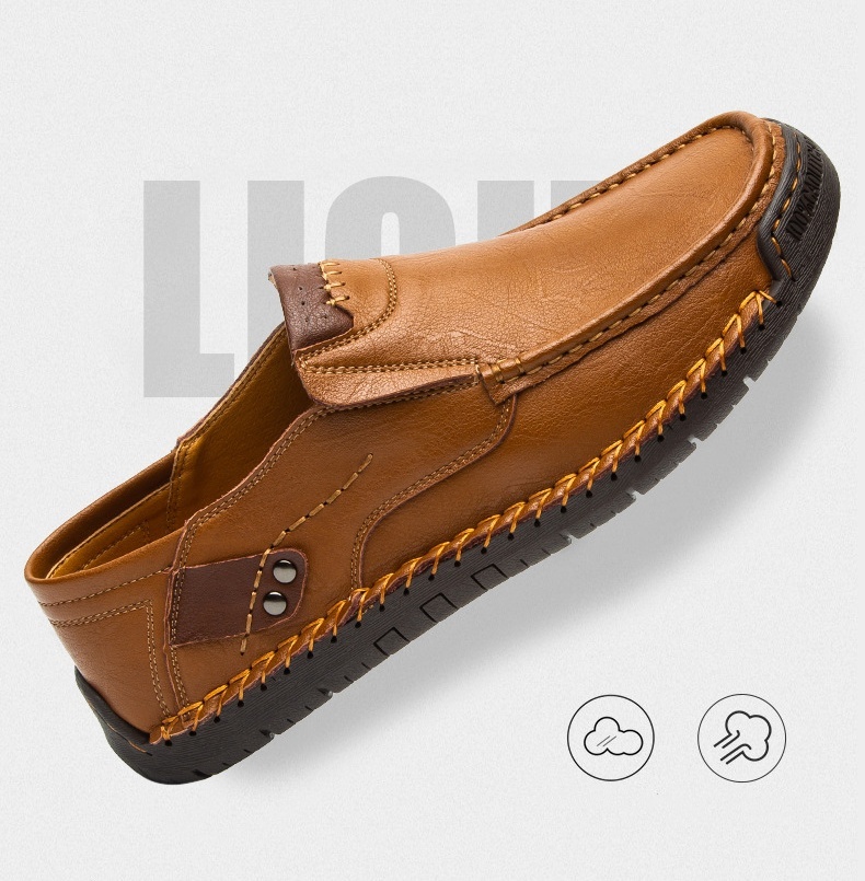 [Ograniczony czas: 60% zniżki i bezpłatne skarpety z wysokiej jakości bawełny] Stylowe, miękkie i wygodne skórzane buty (wsparcie łuku ułatwia chodzenie)