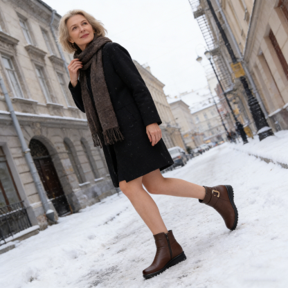 (🔥60% zniżki dzisiaj - nie przegap!)⏰ - Miękkie, wygodne i ciepłe skórzane buty w stylu vintage ✅ (z podparciem łuku stopy - aby złagodzić dyskomfort)