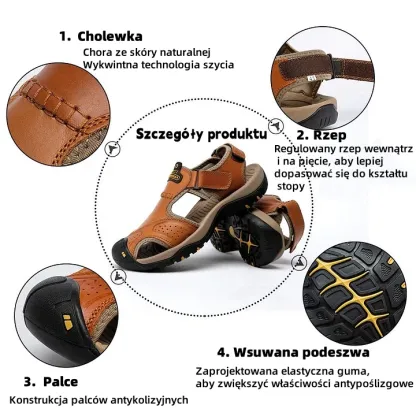 (🔥Dzisiaj 60% zniżki - nie przegap) ⏰ Ergonomia --- Miękkie i wygodne sandały ze skóry cielęcej (podparcie łuku stopy ułatwia chodzenie)