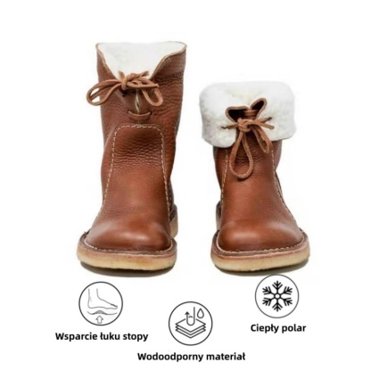 (🔥60% zniżki dzisiaj - nie przegap!)⏰ - Miękkie, wygodne i ciepłe buty z owczej skóry w stylu vintage ✅(z podparciem łuku stopy - aby złagodzić dyskomfort stóp)
