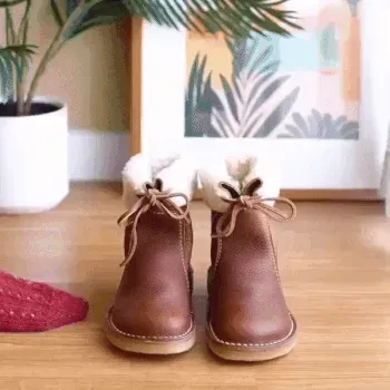 (🔥40% zniżki dzisiaj - nie przegap!)⏰ - Miękkie, wygodne i ciepłe buty z owczej skóry w stylu vintage ✅(z podparciem łuku stopy - aby złagodzić dyskomfort stóp)