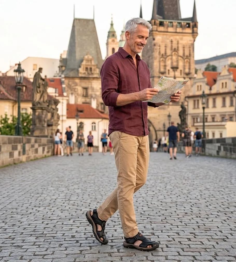【⏰60% zniżki dzisiaj - Nie przegap!】Nowe wygodne skórzane sandały z 2026 roku✅ Szerokie palce + Regulacja na rzep + Wytrzymała, antypoślizgowa podeszwa + 🔴Wielopunktowe wsparcie łuku stopy