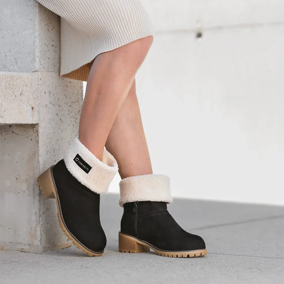 🎁[MA 60% KEDVEZMÉNY – NE HAGYJA KI] Ergonomikus kialakítású, meleg téli csizma - prémium bőr + téli polár bélés 👞