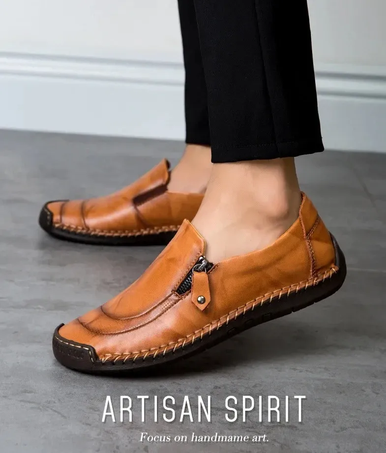 [Ograniczona czasowo: 60% zniżki, nie przegap] Stylowe, miękkie i wygodne włoskie skórzane buty ✅ Wsparcie łuku stopy ułatwia chodzenie