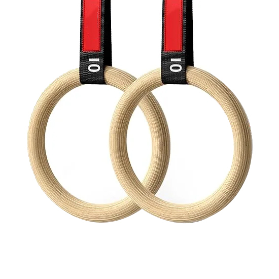 Turnringe Holz Gym Rings + Türanker & Trainings-eBook – Olympische Gymnastik Holzturnringe & Gurte + Markierungen | Turnerringe Gymnastikringe Fitness Ringe Workout Sport | Männer Frauen