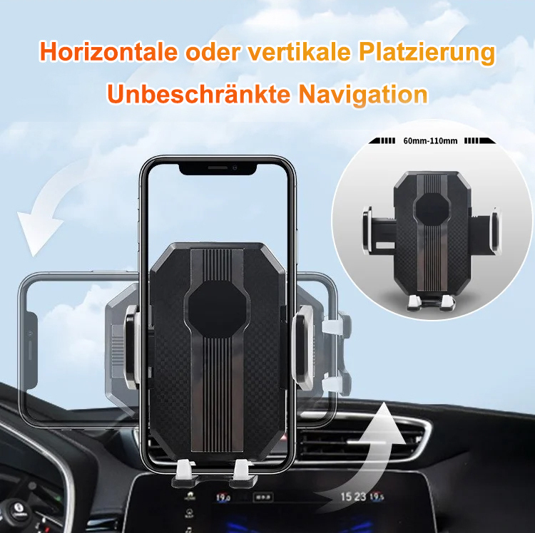 Der Handyhalter mit Saugnapf kann 10 kg tragen, ohne herunterzufallen, und lässt sich frei um 360 Grad drehen, sodass Sie nicht nach unten schauen müssen, um die Navigation zu überprüfen, was das Fahren sicherer macht