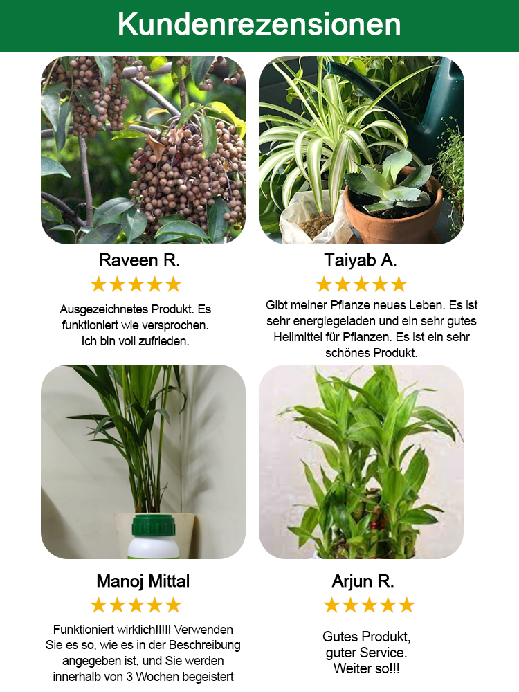 Enthält über zehn verschiedene natürliche Mineralien und Spurenelemente, um die Krankheitsresistenz von Pflanzen zu stärken. 🌿💪✨