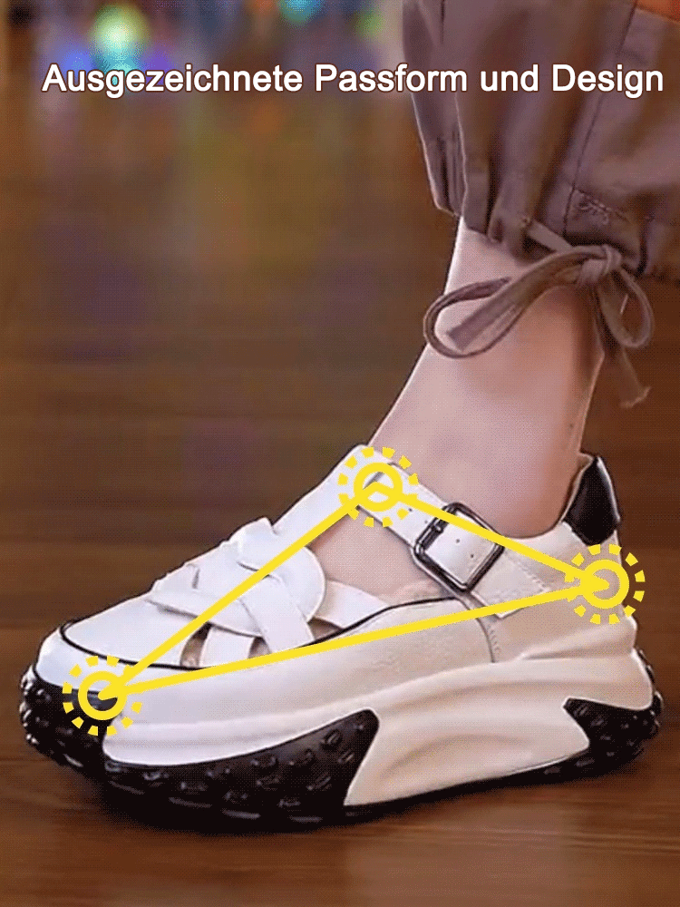 Hochwertige, modische Sandalen, die die Körpergröße erhöhen, weiche und bequeme Sohlen, Obermaterial aus italienischem Kalbsleder, rutschfest und langlebig