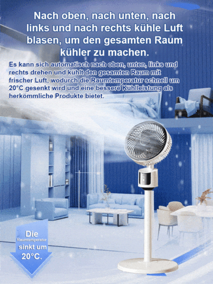 Durch den Einsatz des neuesten energiesparenden Halbleiter-Kühlchips der NASA sinkt die Umgebungstemperatur innerhalb von 1 Minute nach dem Einschalten um 20 Grad. 10 Jahre Garantie.