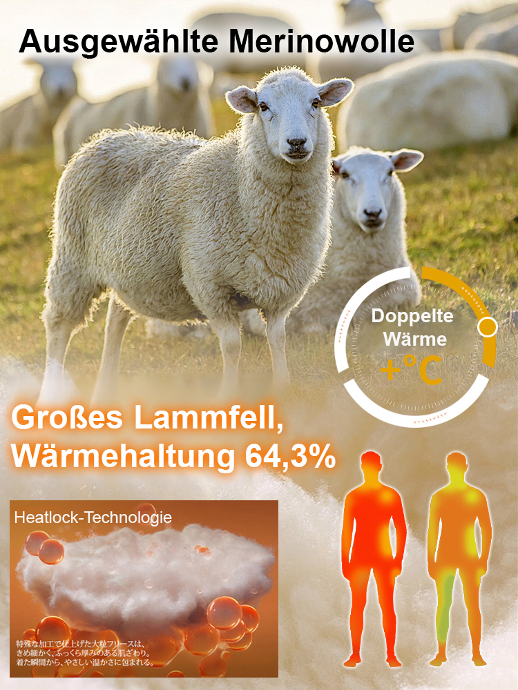  Extra warme, doppellagige Fleecejacke gegen Kälte