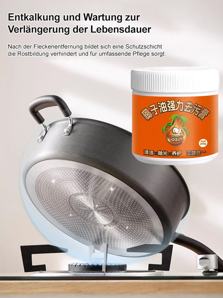 Entfernt hartnäckige Ölflecken in 3 Sekunden. Verkaufsschlager in großen Einkaufszentren. Hergestellt aus 100 % reinem, natürlichem Kokosöl, schmerzt nicht die Hände, enthält keine Chemikalien und ist sicherer.