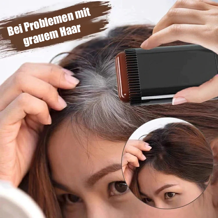 "Natürliche Pflanzenformel, 0 chemische Inhaltsstoffe, in 3 Sekunden färben. Regen oder Schweiß? Keine Farbverluste! 🌿💧🎨"
