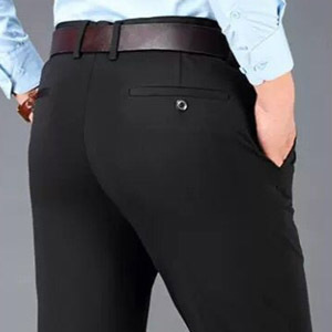 Herren Frühling und Sommer gerade "bügelfrei und knitterfrei" lockere lässige High-End-Slim-Anzughose👖