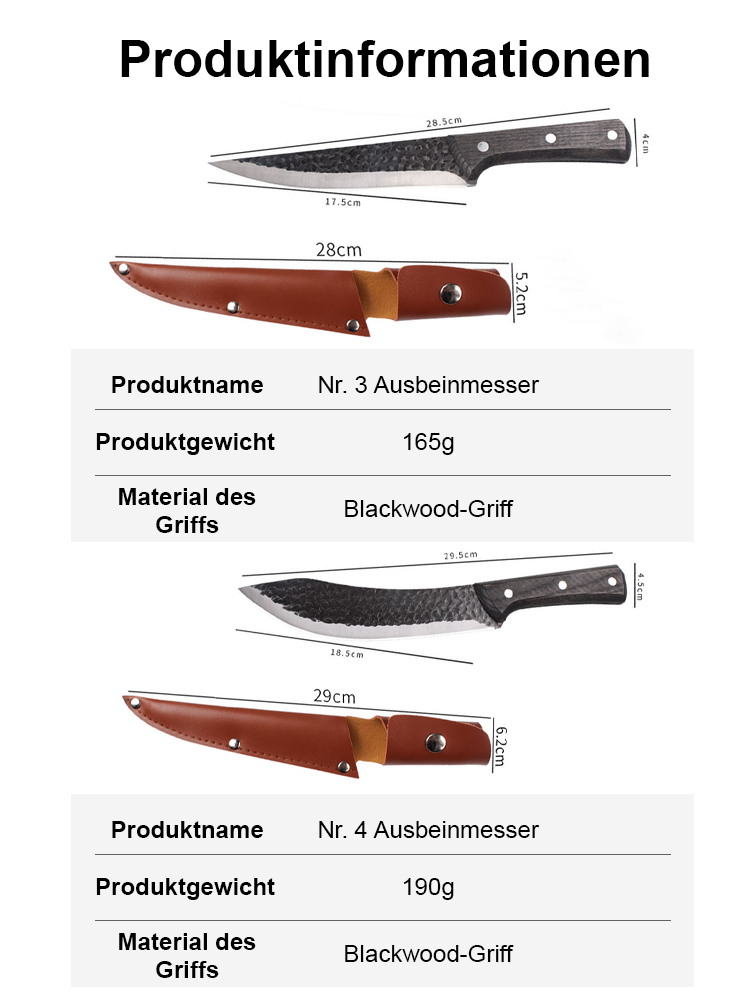 [Handgeschmiedet von einem Meisterhandwerker in Solingen] Auch nach 10.000 Schnitten noch scharf.