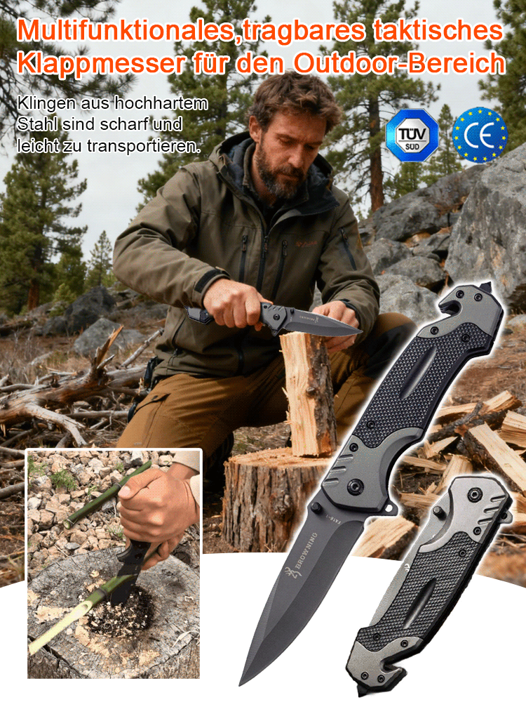 Jedes Messer wird in einer hochqualifizierten Werkstatt in Solingen handgefertigt und bleibt auch nach dem Spalten von 1000 Stücken Hartholz scharf.