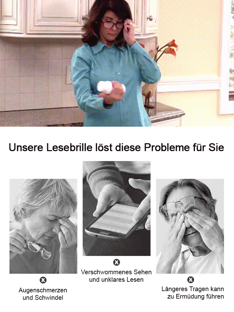 HD-Gleitsichtgläser mit optischem Autofokus und Blaufilter, TÜV-zertifiziert, blockieren 99,9 % des blauen Lichts, Zoombereich von 100 bis 700 Grad. Genießen Sie klare Sicht im Nah- und Fernbereich