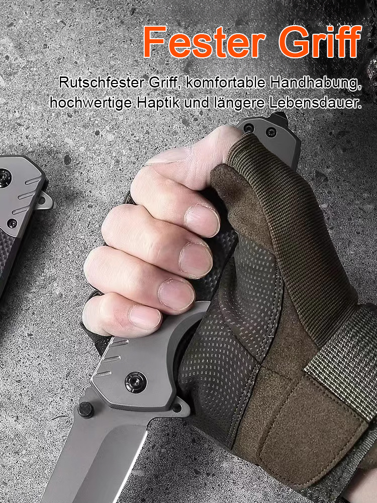 Jedes Messer wird in einer hochqualifizierten Werkstatt in Solingen handgefertigt und bleibt auch nach dem Spalten von 1000 Stücken Hartholz scharf.