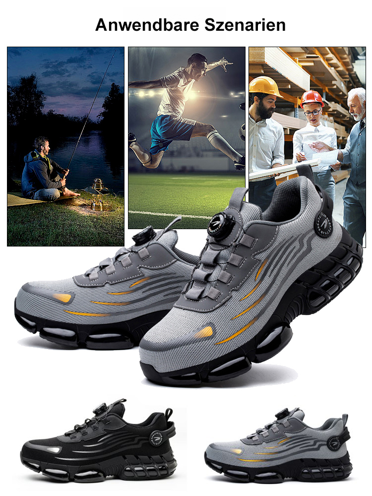 Die von der Bundesfeuerwehr empfohlenen Schutzschuhe entsprechen den deutschen Sicherheitsstandards und sind zudem wasserdicht, rutsch- und durchtrittsicher.