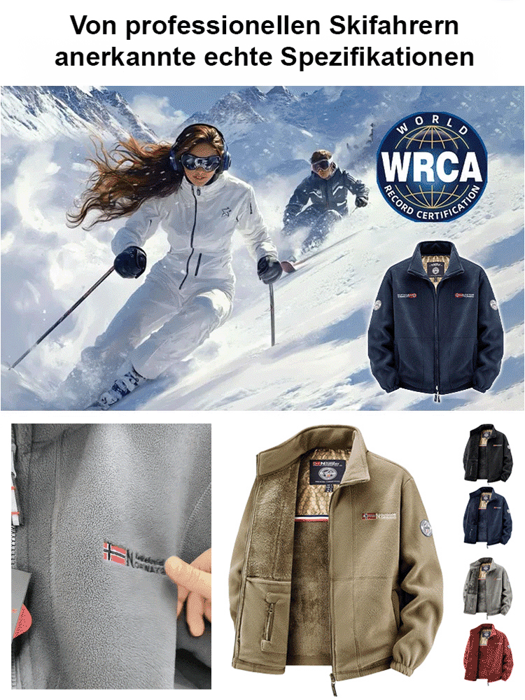  Extra warme, doppellagige Fleecejacke gegen Kälte