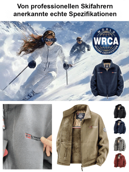  Extra warme, doppellagige Fleecejacke gegen Kälte