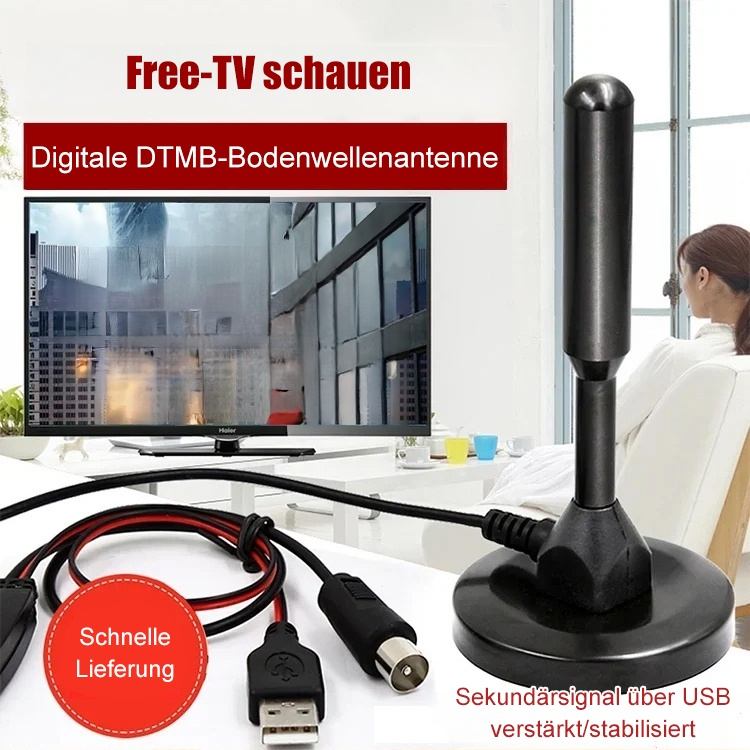 HD-Digital-TV-Antenne, Tausende von HD-Programmkanälen für immer kostenlos ansehen, 50 % Rabatt für eine begrenzte Zeit, 10 Jahre Garantie