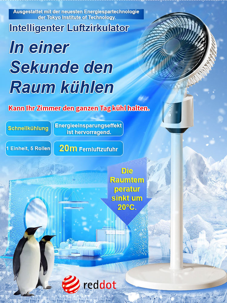 Durch den Einsatz des neuesten energiesparenden Halbleiter-Kühlchips der NASA sinkt die Umgebungstemperatur innerhalb von 1 Minute nach dem Einschalten um 20 Grad. 10 Jahre Garantie.