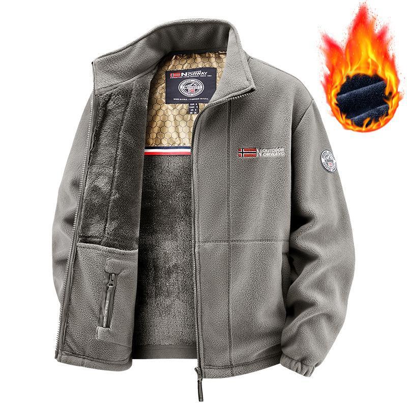  Extra warme, doppellagige Fleecejacke gegen Kälte