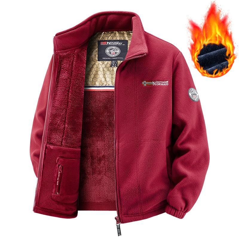  Extra warme, doppellagige Fleecejacke gegen Kälte