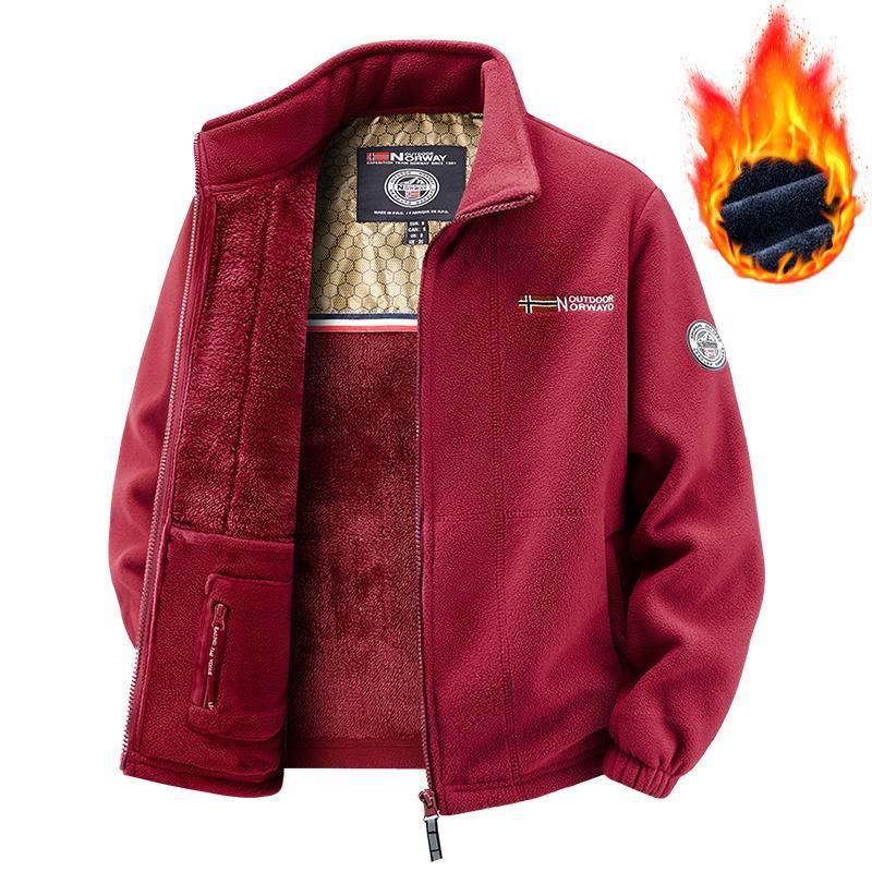  Extra warme, doppellagige Fleecejacke gegen Kälte