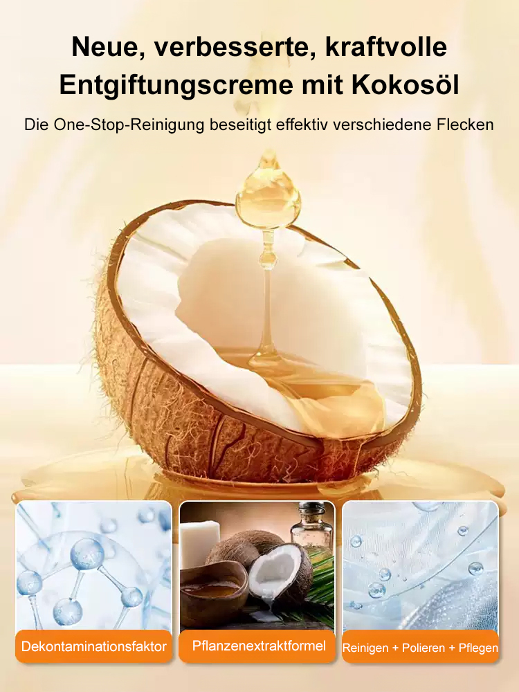 Entfernt hartnäckige Ölflecken in 3 Sekunden. Verkaufsschlager in großen Einkaufszentren. Hergestellt aus 100 % reinem, natürlichem Kokosöl, schmerzt nicht die Hände, enthält keine Chemikalien und ist sicherer.