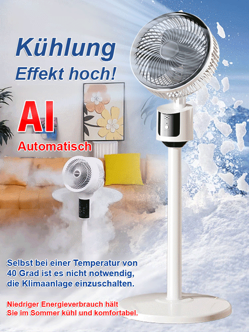 Durch den Einsatz des neuesten energiesparenden Halbleiter-Kühlchips der NASA sinkt die Umgebungstemperatur innerhalb von 1 Minute nach dem Einschalten um 20 Grad. 10 Jahre Garantie.