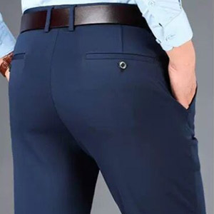 Herren Frühling und Sommer gerade "bügelfrei und knitterfrei" lockere lässige High-End-Slim-Anzughose👖