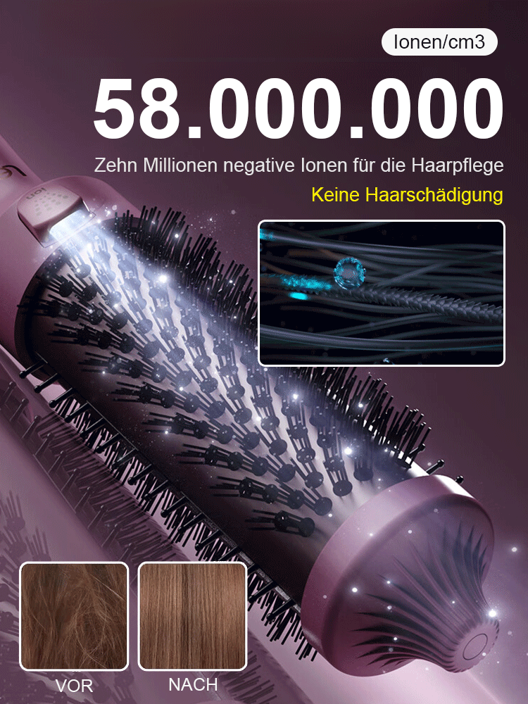 【100 Millionen Anionen für sanfte, dauerhafte Haarpflege】In 30 Sekunden zur perfekten Frisur 💇♀️✨
