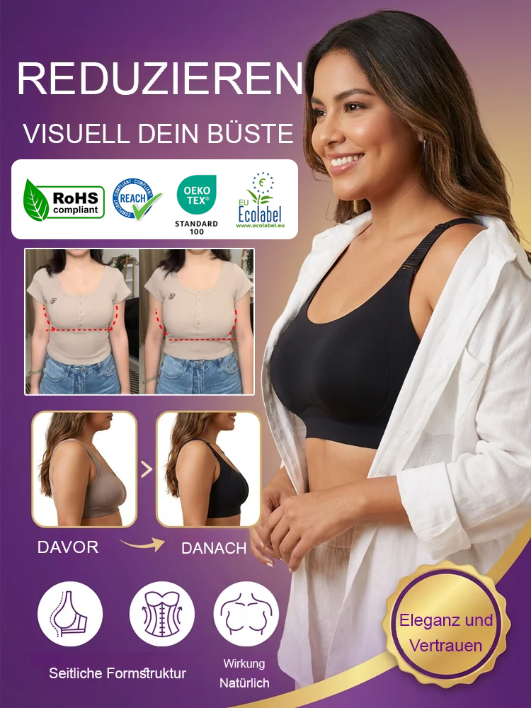 Verstellbarer Minimizer-BH für große Brüste: Stark formend & Herabhängen stoppen