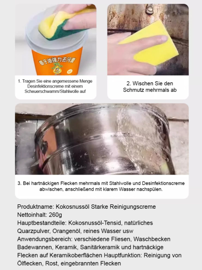 Entfernt hartnäckige Ölflecken in 3 Sekunden. Verkaufsschlager in großen Einkaufszentren. Hergestellt aus 100 % reinem, natürlichem Kokosöl, schmerzt nicht die Hände, enthält keine Chemikalien und ist sicherer.