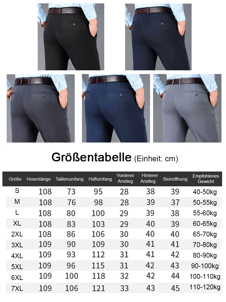 Herren Frühling und Sommer gerade "bügelfrei und knitterfrei" lockere lässige High-End-Slim-Anzughose👖