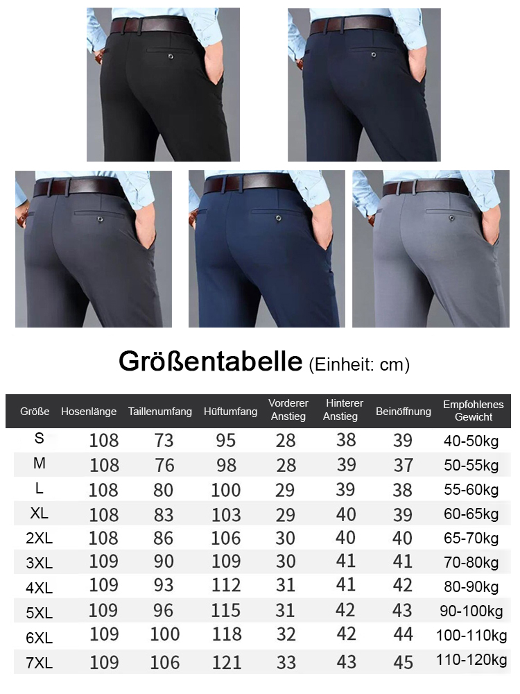 Herren Frühling und Sommer gerade "bügelfrei und knitterfrei" lockere lässige High-End-Slim-Anzughose👖