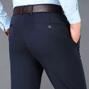 Herren Frühling und Sommer gerade "bügelfrei und knitterfrei" lockere lässige High-End-Slim-Anzughose👖