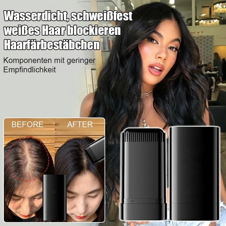 "Natürliche Pflanzenformel, 0 chemische Inhaltsstoffe, in 3 Sekunden färben. Regen oder Schweiß? Keine Farbverluste! 🌿💧🎨"