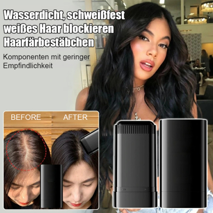 "Natürliche Pflanzenformel, 0 chemische Inhaltsstoffe, in 3 Sekunden färben. Regen oder Schweiß? Keine Farbverluste! 🌿💧🎨"